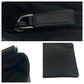 PRADA Shoulder Bag Nylon Black SilverMetal Shoulder Bag pochette Test Triangle With logo Women Used Authentic