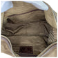 PRADA Shoulder Bag Canvas, Leather Brown Gold Metal Hobo Shoulder Bag Logo jacquard Women Used Authentic