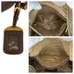 PRADA Shoulder Bag Canvas, Leather Brown Gold Metal Hobo Shoulder Bag Logo jacquard Women Used Authentic