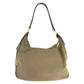 PRADA Shoulder Bag Canvas, Leather Brown Gold Metal Hobo Shoulder Bag Logo jacquard Women Used Authentic