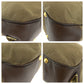 PRADA Shoulder Bag Canvas, Leather Brown Gold Metal Hobo Shoulder Bag Logo jacquard Women Used Authentic