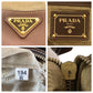 PRADA Shoulder Bag Canvas, Leather Brown Gold Metal Hobo Shoulder Bag Logo jacquard Women Used Authentic