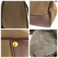 PRADA Shoulder Bag Canvas, Leather Brown Gold Metal Hobo Shoulder Bag Logo jacquard Women Used Authentic