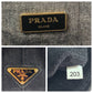 PRADA Tote Bag 1BG439 canvas Black GoldMetal Shoulder Bag Tote Bag 2way Canapa logo Women Used Authentic