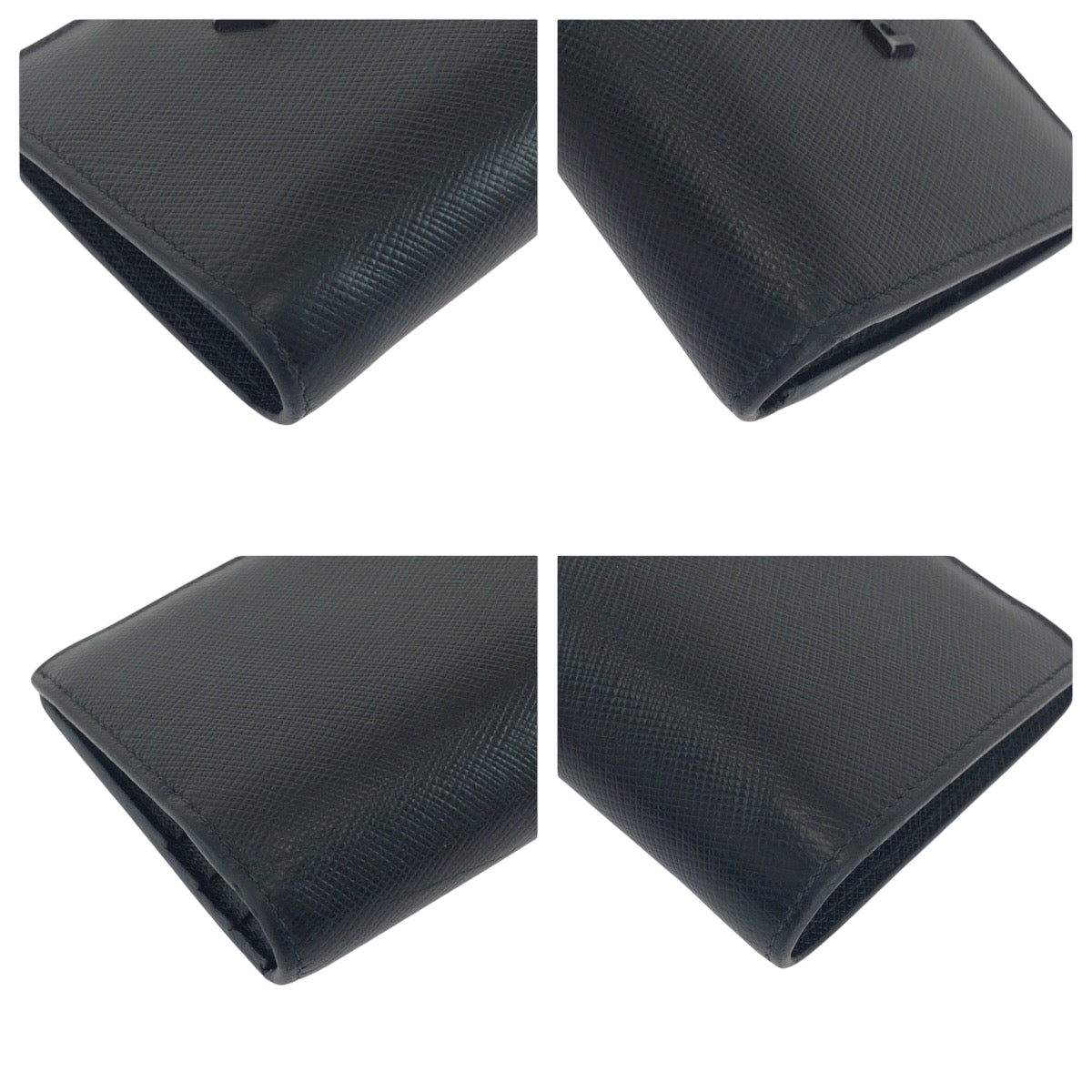 PRADA Bifold Wallet 1MV204 leather black Saffiano Shine logo