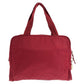 PRADA Tote Bag Nylon Wine Red Bordeaux SilverMetal Tote Bag handbag Test Triangle With logo Women Used Authentic