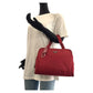 PRADA Tote Bag Nylon Wine Red Bordeaux SilverMetal Tote Bag handbag Test Triangle With logo Women Used Authentic