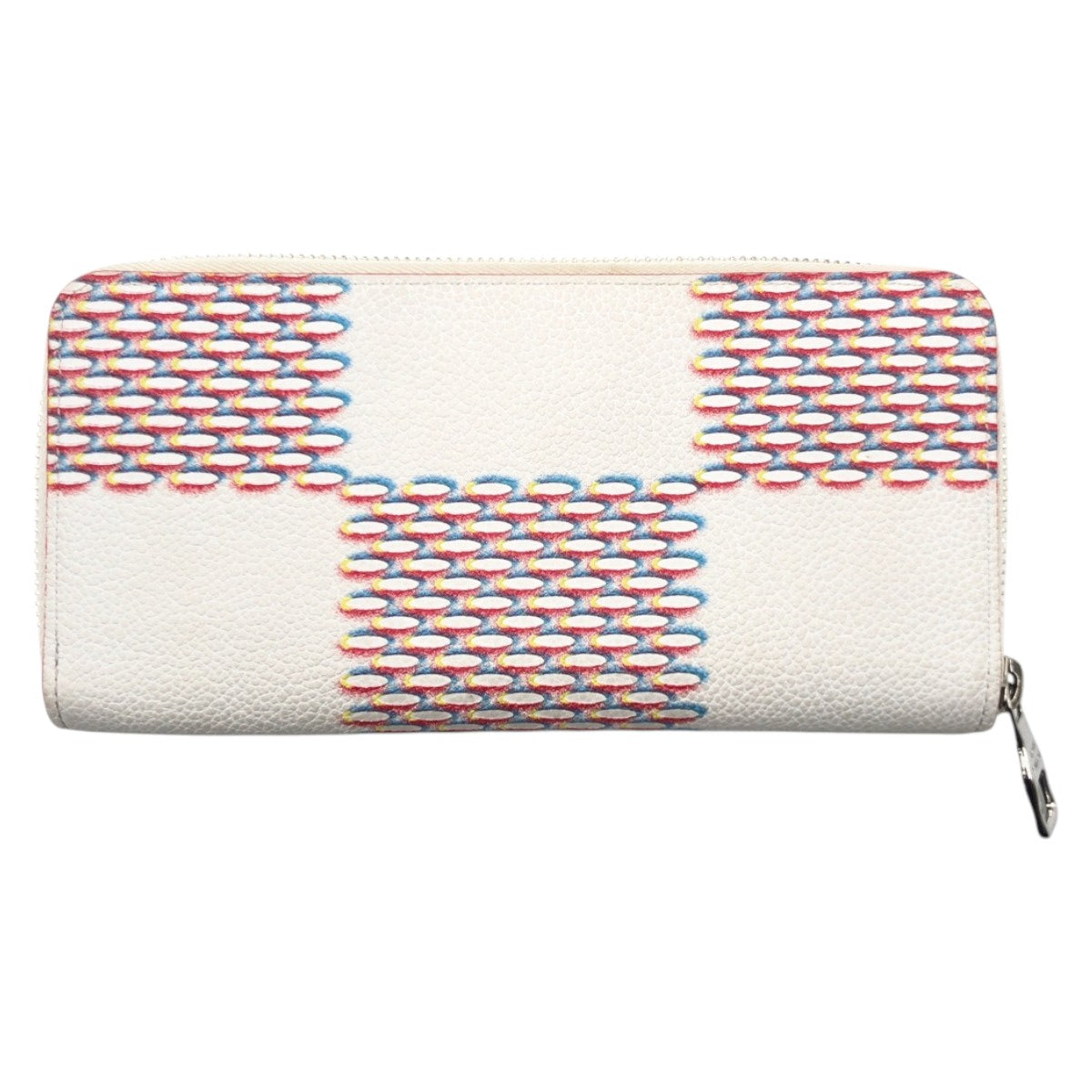 LOUIS VUITTON Long Wallet Purse M81403 leather White multicolor damier spray Zippy Wallet Vertical