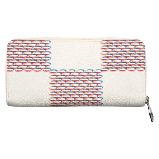 LOUIS VUITTON Long Wallet Purse M81403 leather White multicolor damier spray Zippy Wallet Vertical
