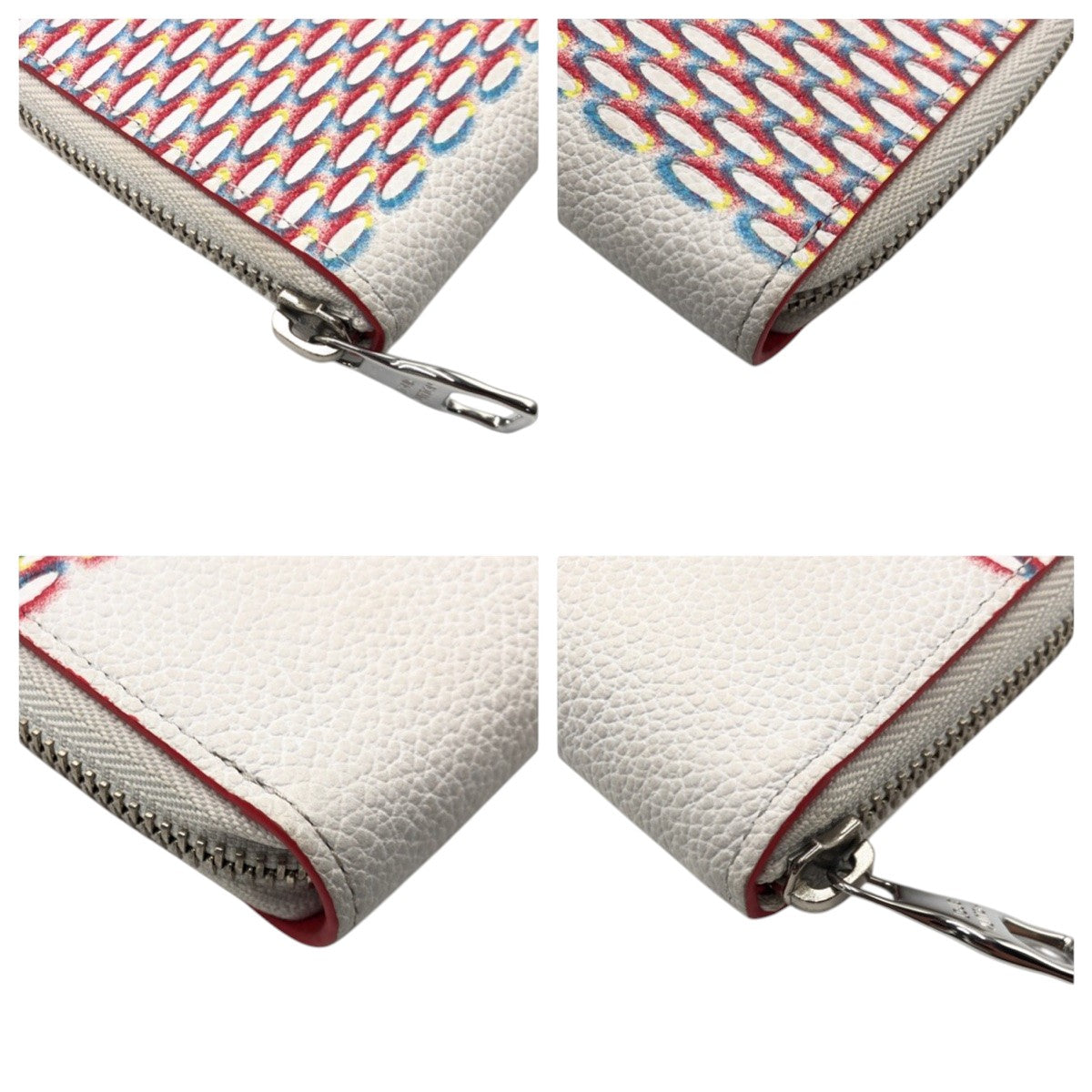 LOUIS VUITTON Long Wallet Purse M81403 leather White multicolor damier spray Zippy Wallet Vertical