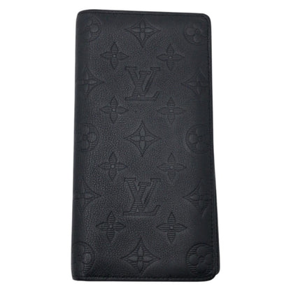 LOUIS VUITTON Long Wallet Purse M69038 leather black monogram shadow Portefeuille Plaza