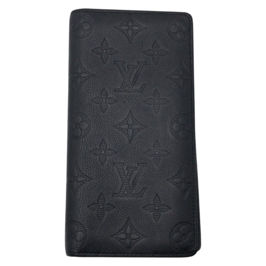 LOUIS VUITTON Long Wallet Purse M69038 leather black monogram shadow Portefeuille Plaza