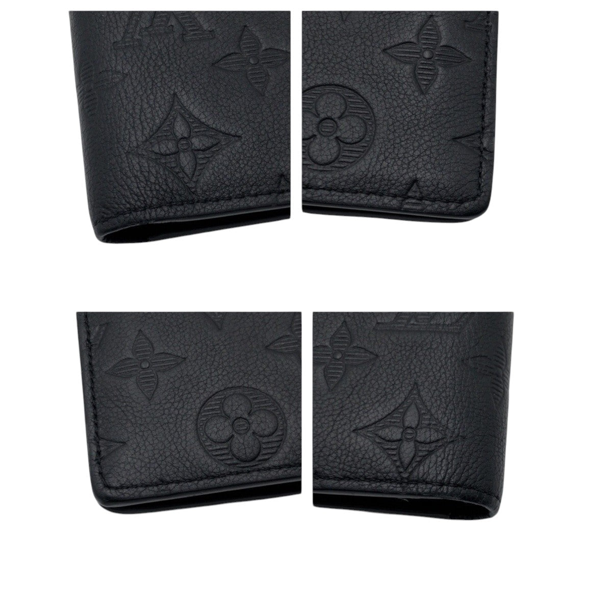 LOUIS VUITTON Long Wallet Purse M69038 leather black monogram shadow Portefeuille Plaza