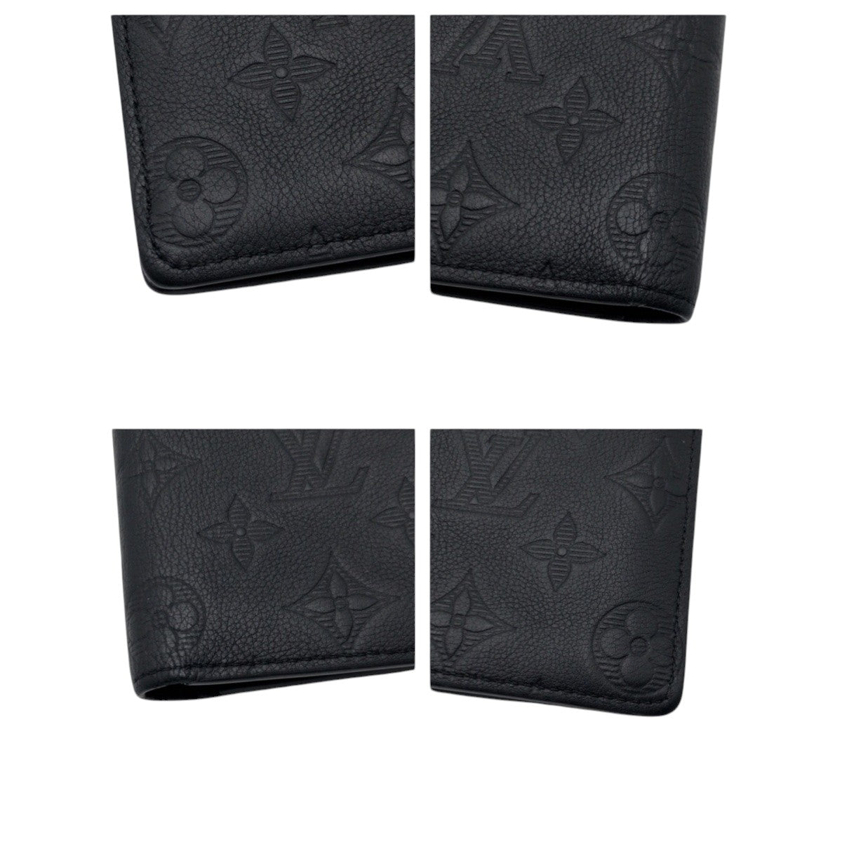 LOUIS VUITTON Long Wallet Purse M69038 leather black monogram shadow Portefeuille Plaza