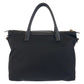 PRADA Tote Bag Nylon Black GoldMetal Test Triangle With logo