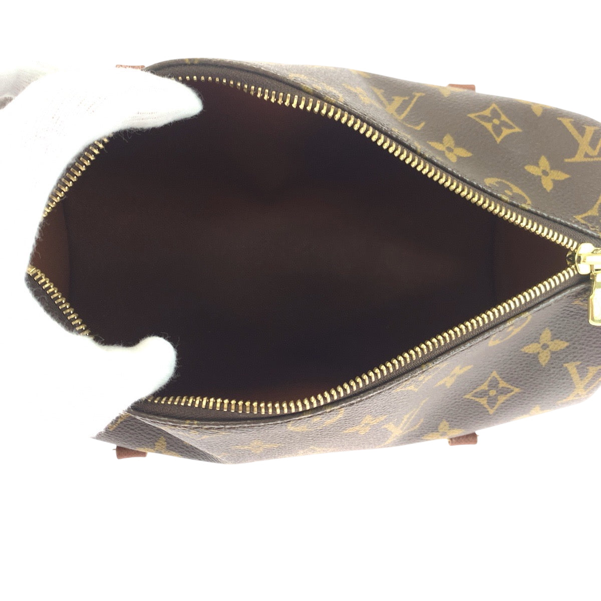 LOUIS VUITTON Shoulder Bag M51366 PVC Brown Gold Metal Monogram Papillon 26