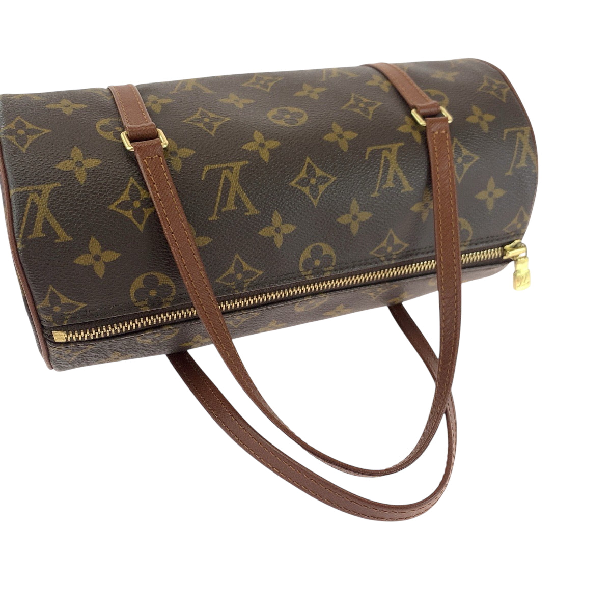 LOUIS VUITTON Shoulder Bag M51366 PVC Brown Gold Metal Monogram Papillon 26