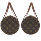 LOUIS VUITTON Shoulder Bag M51366 PVC Brown Gold Metal Monogram Papillon 26
