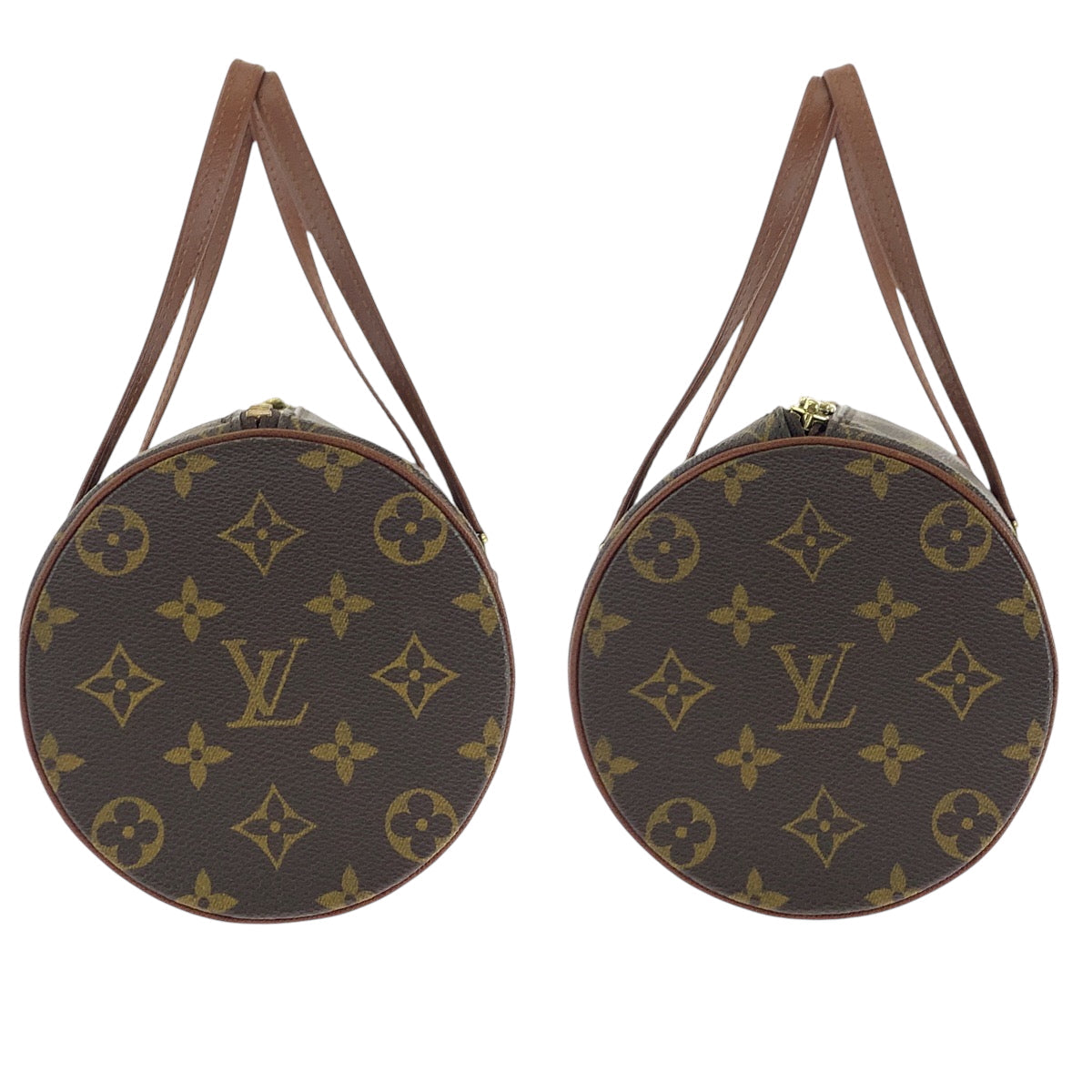 LOUIS VUITTON Shoulder Bag M51366 PVC Brown Gold Metal Monogram Papillon 26