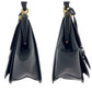 GUCCI Handbag 303888 leather Black GoldMetal Handbag with mirror Limited edition Stirrup Women Used Authentic