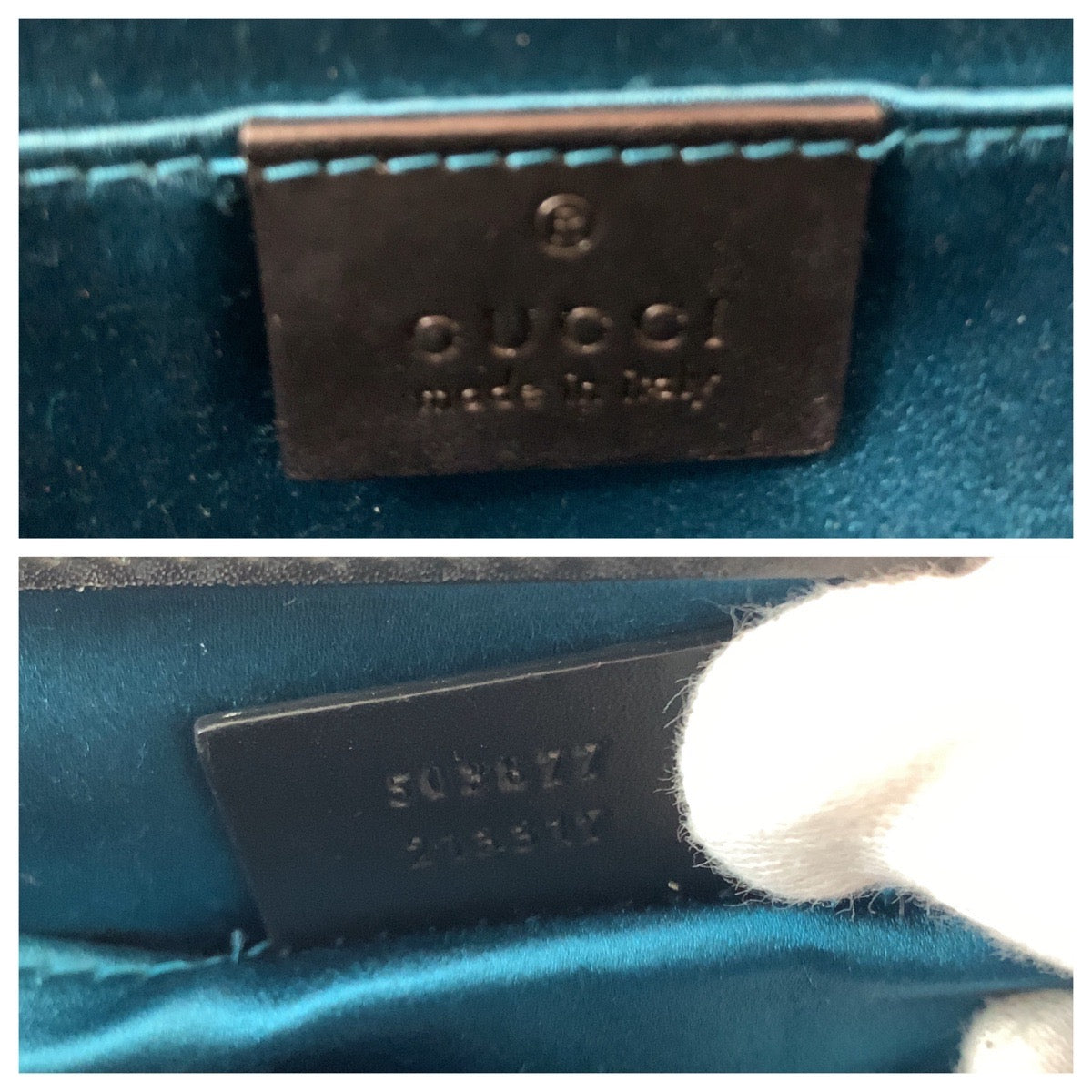 GUCCI Shoulder Bag 503877 Suede Black GoldMetal ChainShoulder Bag Pochette Sherry line Women Used Authentic