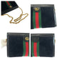 GUCCI Shoulder Bag 503877 Suede Black GoldMetal ChainShoulder Bag Pochette Sherry line Women Used Authentic