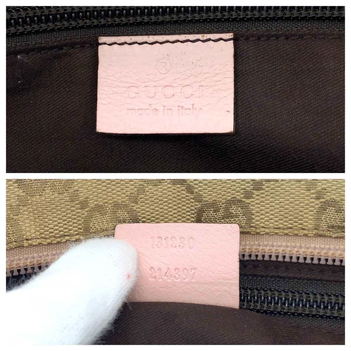 GUCCI Tote Bag 131230 GG canvas Beige Pink Blue Gold Metal Tote Bag Shoulder Bag Women Used Authentic