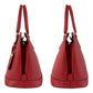 PRADA Handbag leather Red Gold Metal Safiano Promenade Women Used Authentic