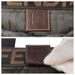 FENDI Tote Bag Canvas, Leather Brown Silver Metal Tote Bag handbag Zucca folding Women Used Authentic