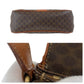 CELINE Shoulder Bag PVC, Leather Brown Gold Metal Shoulder Bag pochette Macadam Circle Logo Women Used Authentic