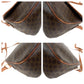 CELINE Shoulder Bag PVC, Leather Brown Gold Metal Shoulder Bag pochette Macadam Circle Logo Women Used Authentic