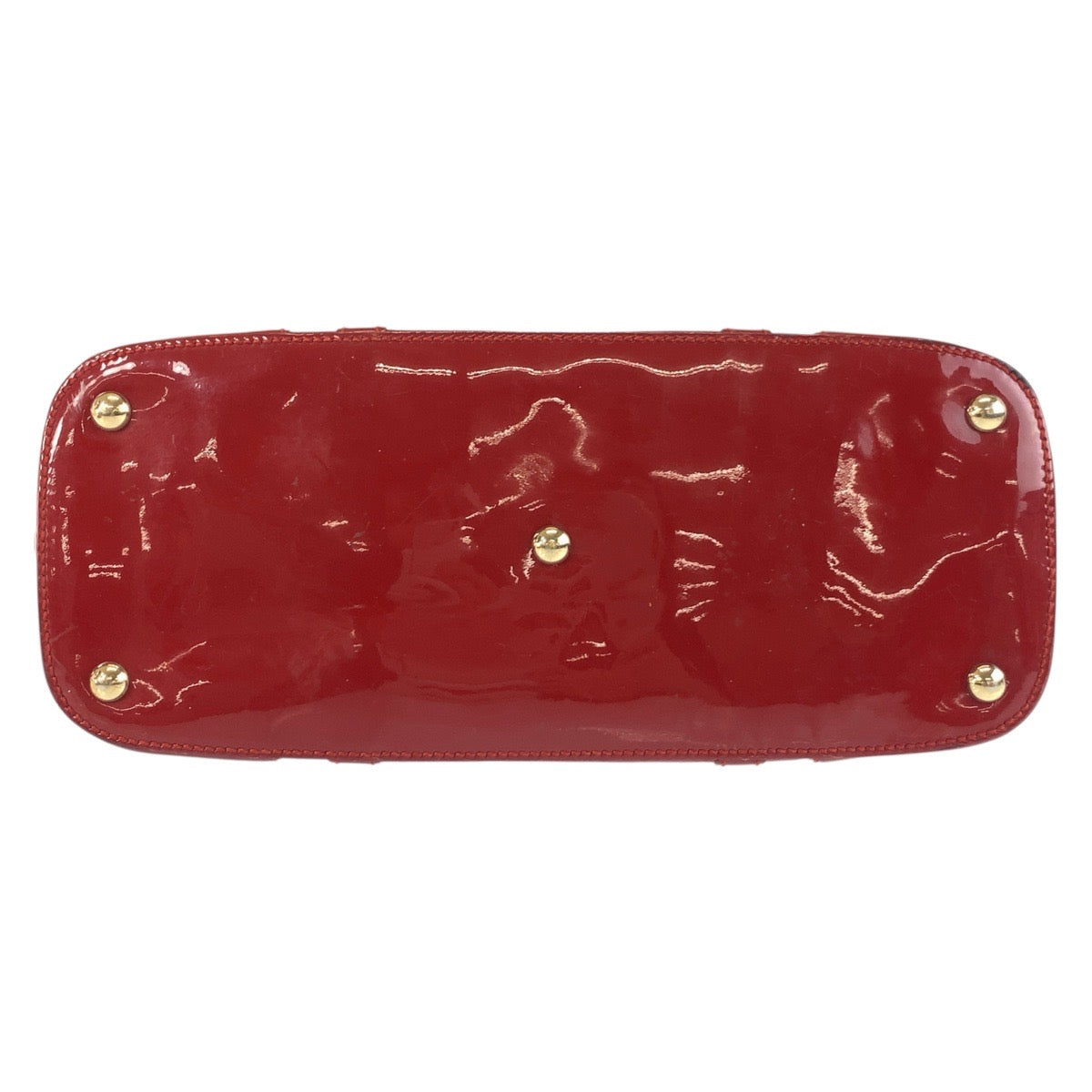 GUCCI Handbag 309617 enamel Red Gold Metal Handbag Shoulder Bag 2way Micro Guccisima Women Used Authentic