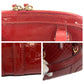 GUCCI Handbag 309617 enamel Red Gold Metal Handbag Shoulder Bag 2way Micro Guccisima Women Used Authentic