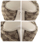 GUCCI Tote Bag 168805 GG canvas, leather Beige Ivory Gold Metal Tote Bag Shoulder Bag Sherry line Women Used Authentic