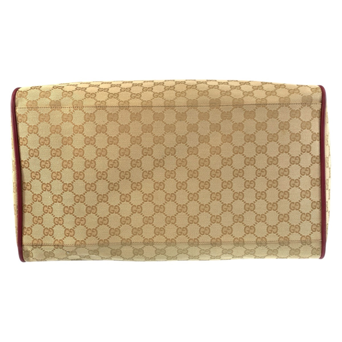 GUCCI Boston Duffel bag 153240 GG canvas, leather Beige Bordeaux SilverMetal Boston Duffel bag unisex Sherry line Women Used Authentic