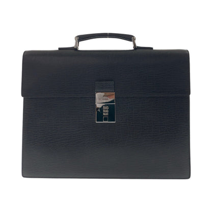 GUCCI Business bag 34044 leather Black SilverMetal Business bag briefcase mens Used Authentic