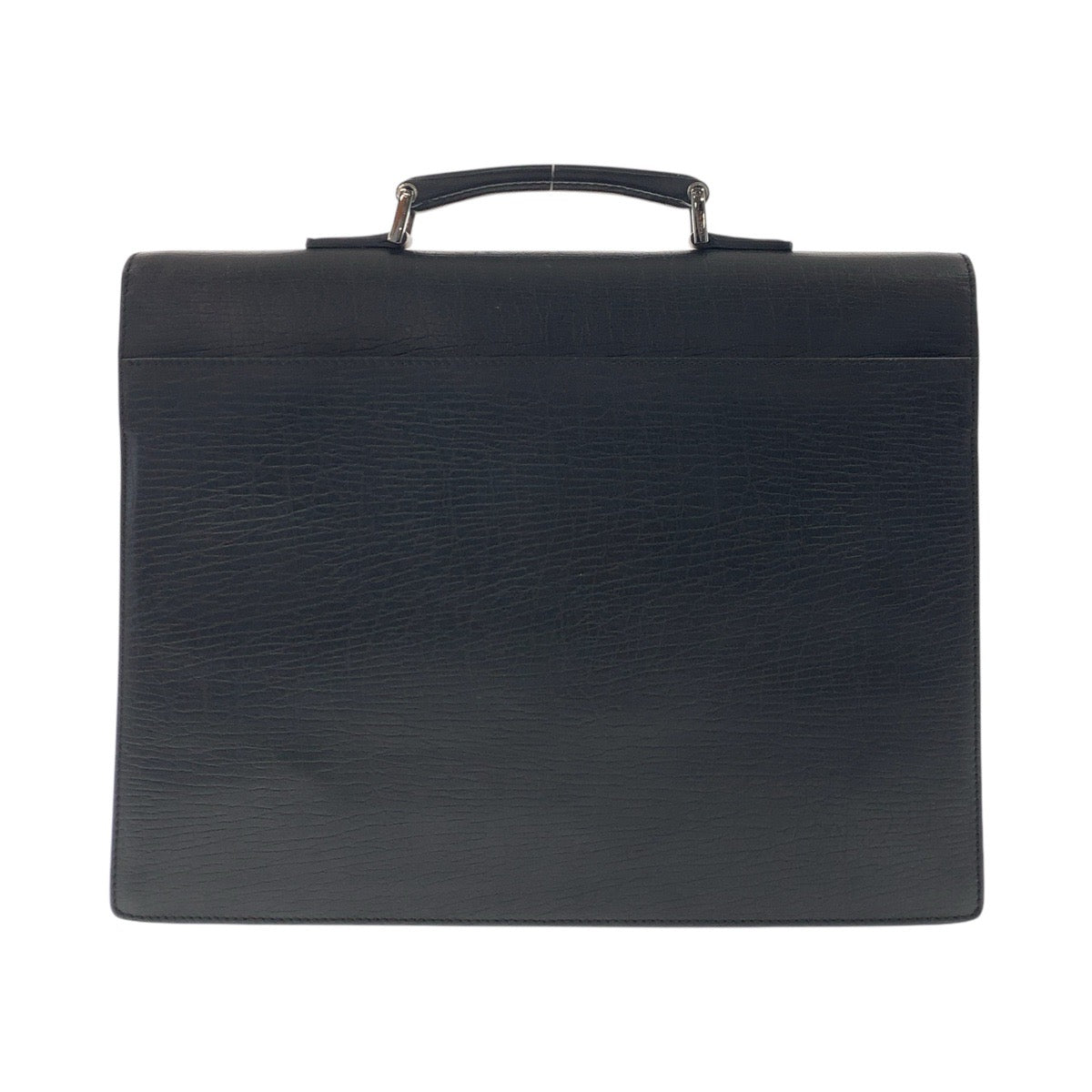 GUCCI Business bag 34044 leather Black SilverMetal Business bag briefcase mens Used Authentic