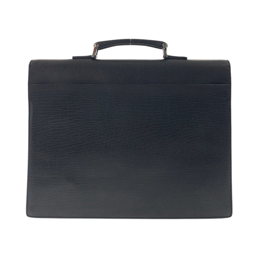 GUCCI Business bag 34044 leather Black SilverMetal Business bag briefcase mens Used Authentic