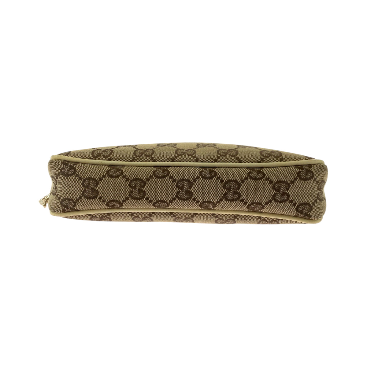 GUCCI Handbag 154432 GG canvas Beige Ivory Gold Metal Handbag accessory pouch Women Used Authentic