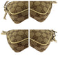 GUCCI Handbag 154432 GG canvas Beige Ivory Gold Metal Handbag accessory pouch Women Used Authentic