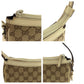 GUCCI Handbag 154432 GG canvas Beige Ivory Gold Metal Handbag accessory pouch Women Used Authentic