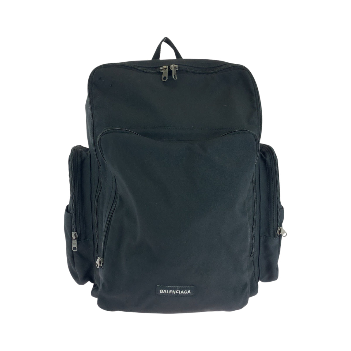 BALENCIAGA Backpack 644036 Nylon Black SilverMetal Backpack Backpack logo mens Used Authentic