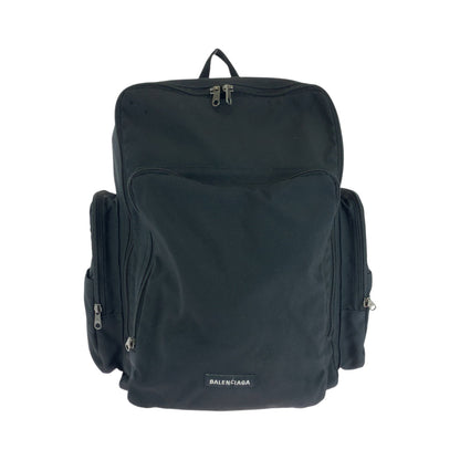 BALENCIAGA Backpack 644036 Nylon Black SilverMetal Backpack Backpack logo mens Used Authentic