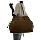 PRADA Tote Bag Nylon, Leather Brown Gold Metal Tote Bag Shoulder Bag Testo Saffiano Triangle With logo Women Used Authentic