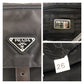 PRADA Shoulder Bag Nylon, Leather Black SilverMetal Shoulder Bag pochette Test Triangle With logo Women Used Authentic
