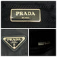PRADA Backpack 1BZ032 Nylon Black Silver Metal Backpack Backpack Test Triangle With logo Women Used Authentic