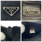 PRADA Shoulder Bag Nylon Black SilverMetal Test Triangle With logo Women Used Authentic