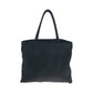 PRADA Tote Bag Nylon Black Silver Metal Tote Bag Shoulder Bag Test Triangle With logo Women Used Authentic