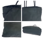 PRADA Tote Bag Nylon Black Silver Metal Tote Bag Shoulder Bag Test Triangle With logo Women Used Authentic