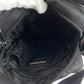 PRADA Shoulder Bag Nylon Black SilverMetal Shoulder Bag pochette Test Triangle With logo Women Used Authentic